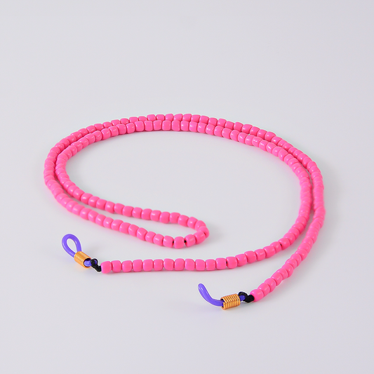Colar Miçangas Rosa Choque