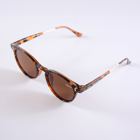 Óculos de Sol Unisex Redondo Lunar Safari Marrom
