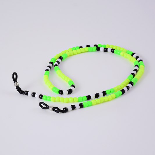 Colar Miçangas Colors Verde Fluorescente