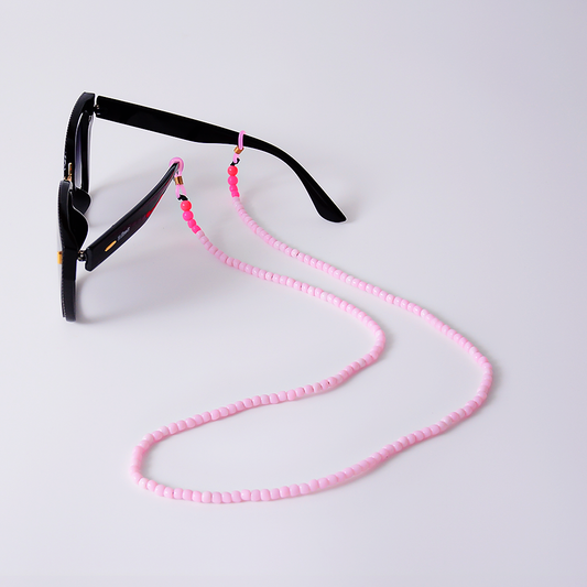 Colar Miçangas Rosa