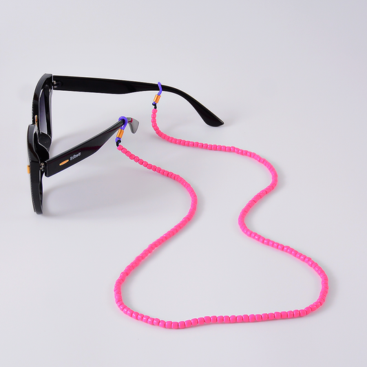 Colar Miçangas Rosa Choque